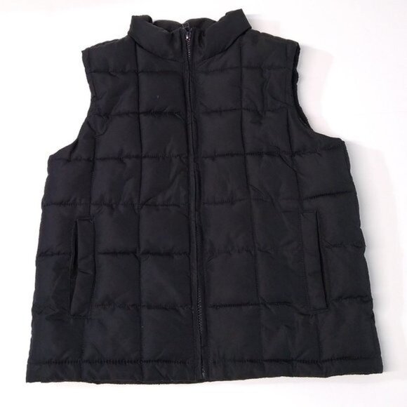 Crazy 8 Teen Quilted Puffer Vest Chest 34" Length 20" No Tags Available - Black - Picture 1 of 8